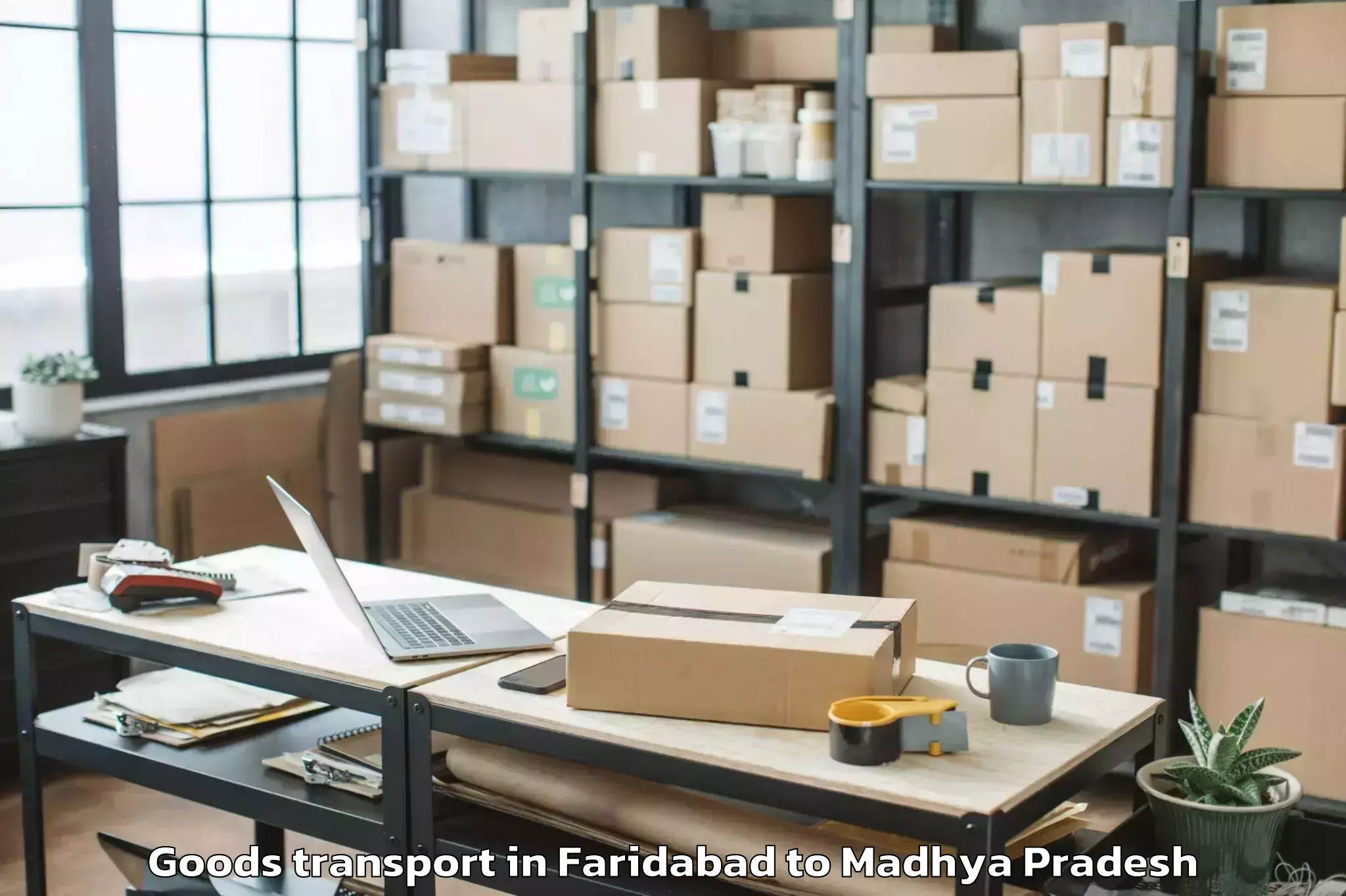 Book Faridabad to Iit Indore Goods Transport Online